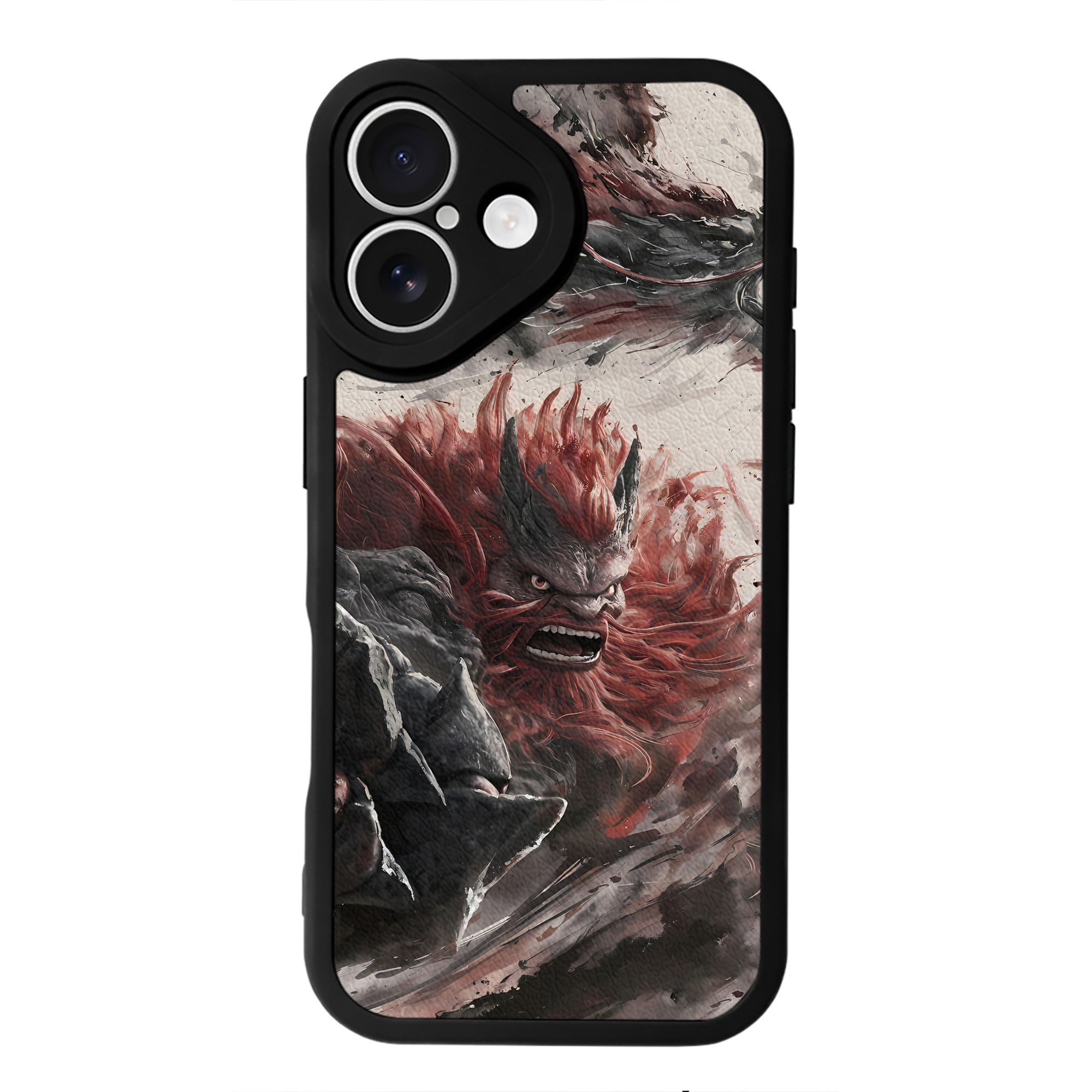 （画像用） Ne Zha 2 ナタ 魔童の大暴れ 【iPhone 16シリーズ対応】シリコンスマホケース（レザー調） 材質：シリコン